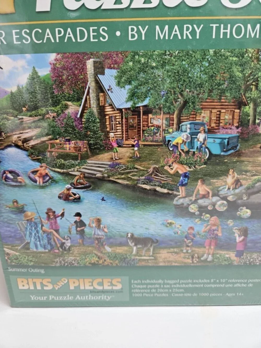 NEW BITS & PIECES 4-In-1 1000 Piece Puzzle Set River Escapades By Mary Thompson